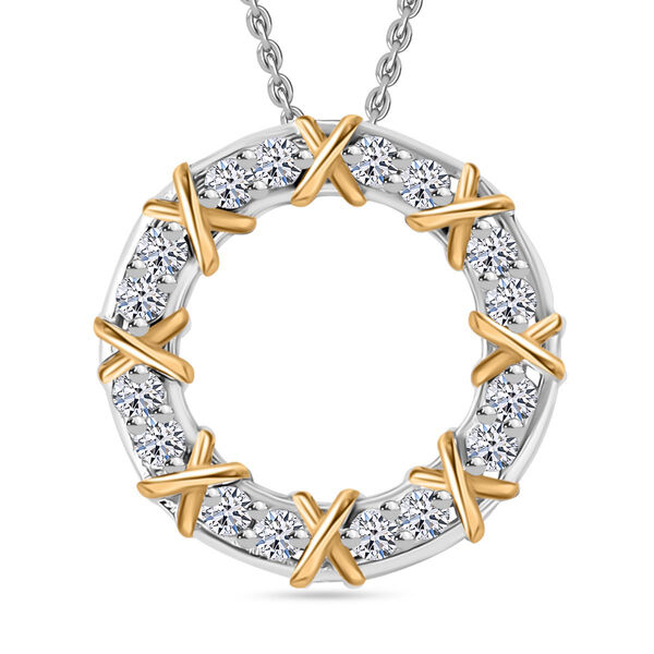 LUXURIANT SI Labor Diamant Anh&auml;nger mit 45cm Kette - 0,50 ct.