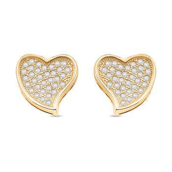 Moissanit Ohrringe 925 Silber vergoldet ca. 0.48 ct