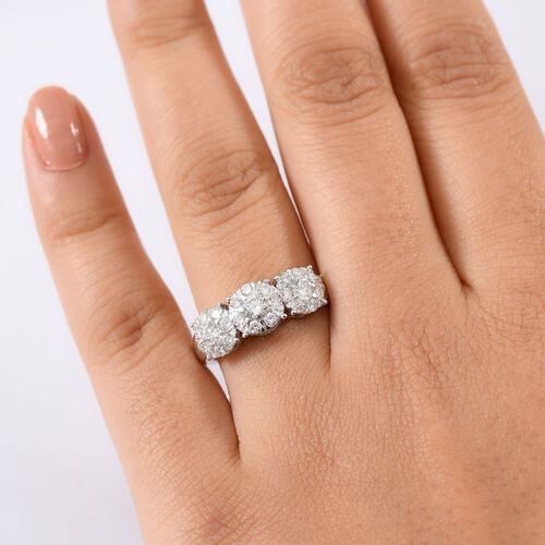LUXURIANT DIAMOND - Lab Grown Diamant SI Ring 925 Silber rhodiniert (Größe 21.00) ca. 1.00 ct image number 2
