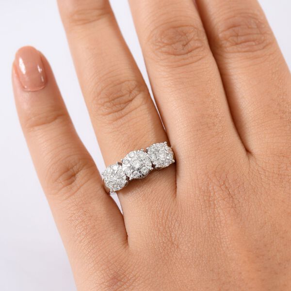 LUXURIANT SGL zertifizierter SI-GH Labor Diamant Ring - 1 ct. image number 2