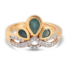 Grandidierit und Zirkon Ring 925 Silber vergoldet  ca. 0,93 ct image number 0
