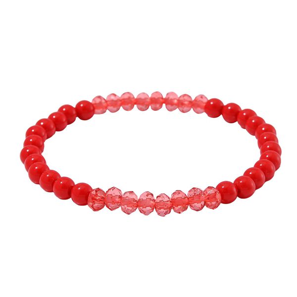 4er Set STRADA - Uhr mit Rote Kristall Armbänder image number 7