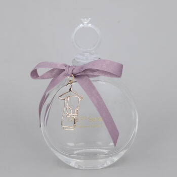 The 5th Season - Parf&uuml;mflasche mit Amethyst Edelsteinen, Gr&ouml;&szlig;e 9,5x3,5x14 cm, Lila, 100ml