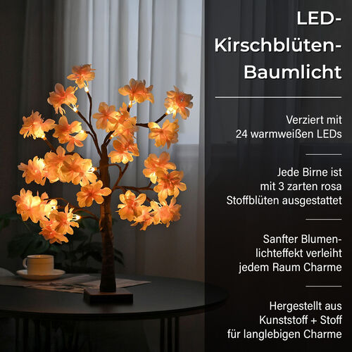 Deko-Baum mit LED-Lichtern, 60 cm, Grün image number 1