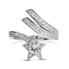 Künstlicher Diamant-Ring, Ionenbeschichtetes Messing (Größe 16.00) ca. 1,26 ct