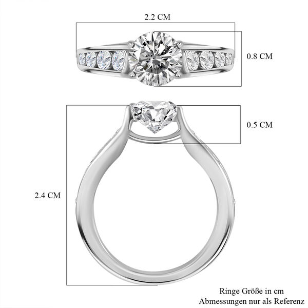 Moissanit Ring mit Schild-Schliff - 1,92 ct. image number 7