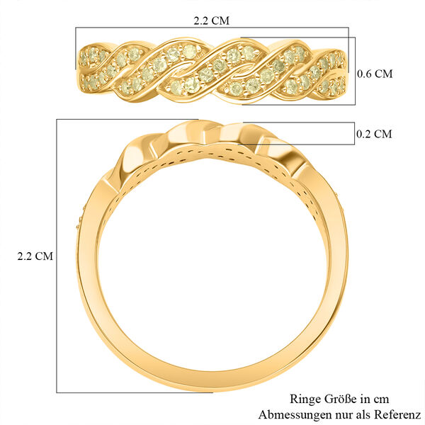 Natürlicher, gelber Diamant-Ring - 0,20 ct. image number 6