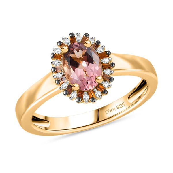 D'Joy Blush Turmalin, roter Diamant und Zirkon Ring - 1 ct. image number 3