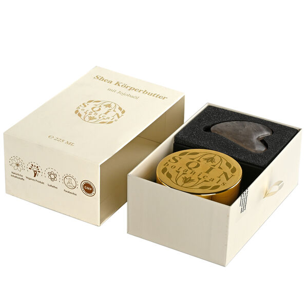 SQIN botanicals Shea K&ouml;rperbutter mit Jojoba&ouml;l inkl. Rauchquarz Gua Sha, 225ml image number 7