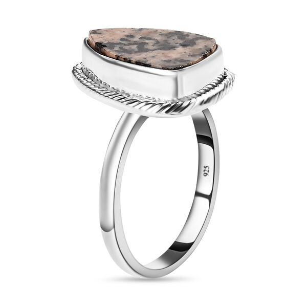 Handgearbeiteter, nat&uuml;rlicher Yooperlith-Ring, 925 Silber ca. 6,00 ct image number 5