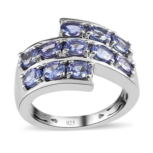 AA Tansanit-Ring, 925 Silber platiniert  ca. 1,86 ct image number 4