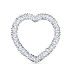 VS Diamant Herz Anhänger in 950 Platin - 0,42 ct.