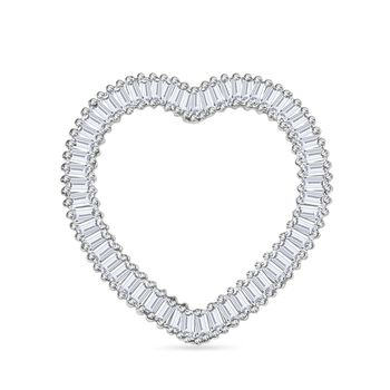 VS Diamant Herz Anh&auml;nger in 950 Platin - 0,42 ct.