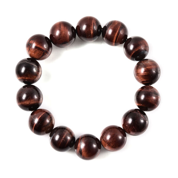 Rotes Tigerauge Armband ca. 17,8-19 cm flexibel lange 925 Silber ca. 433,5 Ct