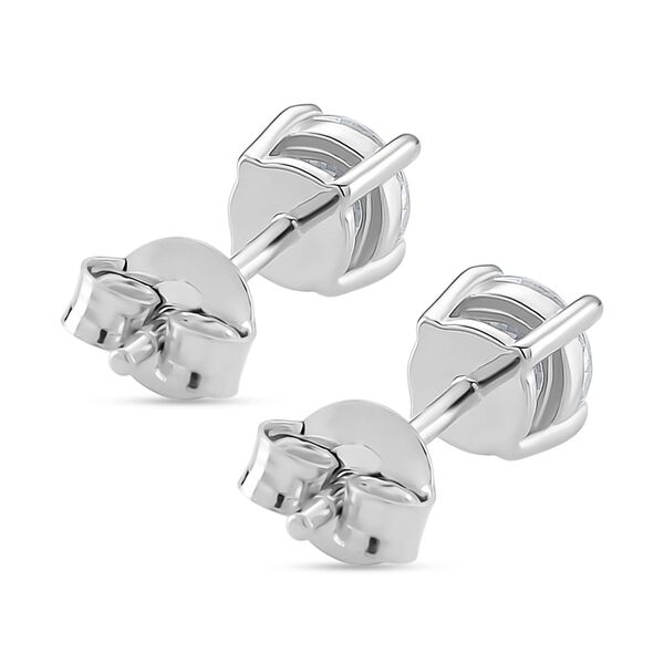 RADIANTA GRA zertifiziert Moissanit (D-VVS) Ohrringe 925 Silber rhodiniert ca. 0.92 ct image number 5