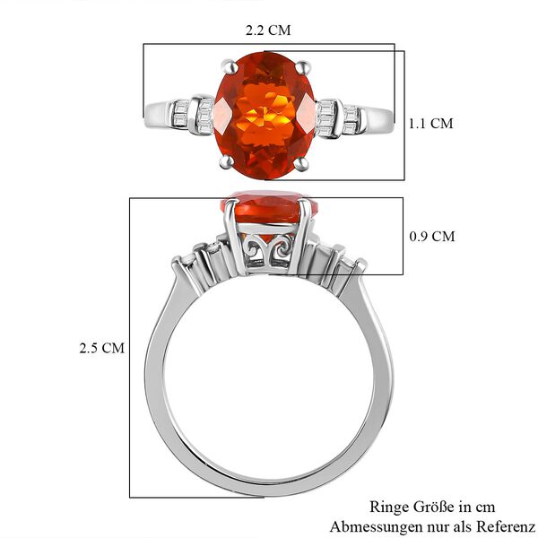 Purpurroter Feueropal und Diamant-Ring - 2,21 ct. image number 7