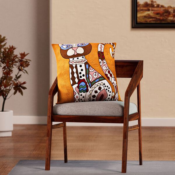 Besticktes Kissenbezug, Katzenpaar, Sonne und Mond image number 8