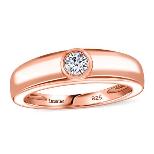 LUXURIANT DIAMOND - Lab Grown Diamant VS-EF Ring 925 Silber 750 Roségold Vermeil (Größe 17.00) (10-15 Werktage Lieferzeit) ca. 0.25 ct image number 2