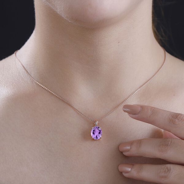 Rose de France Amethyst Anh&auml;nger - 3,17 ct. image number 3