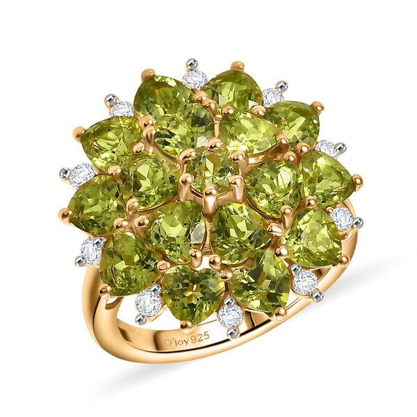D’Joy Peridot und Zirkon Ring - 4,88 ct. image number 4