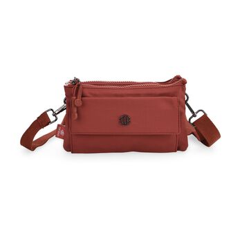Crossbody Tasche, 20x12x3,5cm,  Ziegelrot
