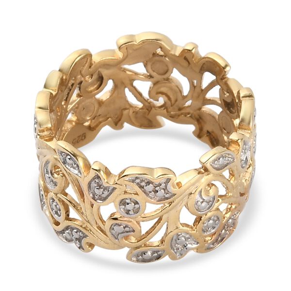 Diamant Ring 925 Silber 585 Vergoldet image number 5