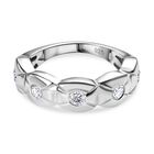 LUSTRO STELLA - Weißer Zirkonia Ring 925 Silber rhodiniert (Größe 19.00)
