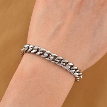 Panzer 316L Edelstahl Armband ca. 19 cm ca. 23,00g, Silberfarben