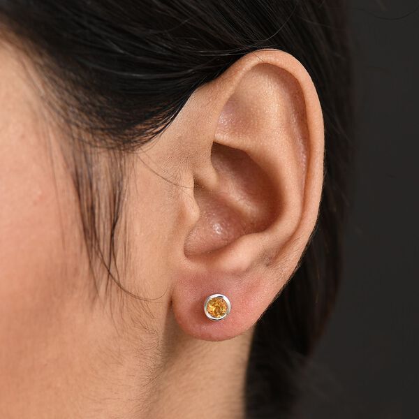 Citrin Ohrringe, 925 Silber rhodiniert - 0,57 ct. image number 3