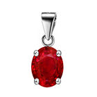 Rubin Zirkonia Anhänger 925 Silber
