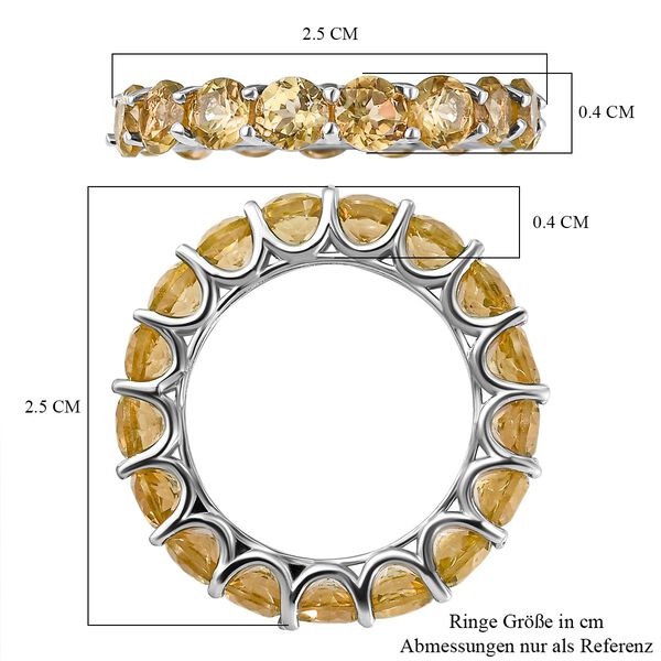 Citrin-Ring, 925 Silber platiniert  ca. 3,94 ct image number 7