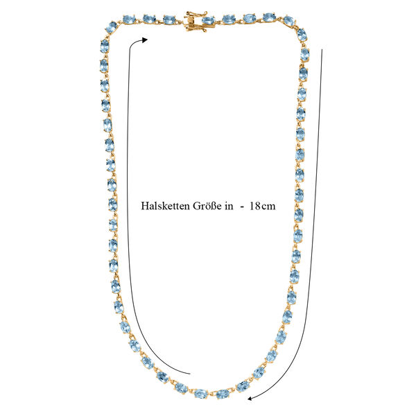 EverTrue himmelblaue Topas 45cm Halskette - 26,56 ct. image number 6