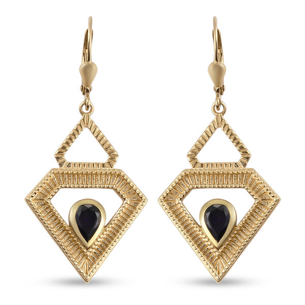 Masoala Saphir-Ohrh&auml;nger, (Fissure gef&uuml;llt), 925 Silber vergoldet ca. 2,04 ct&nbsp;