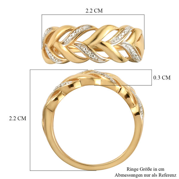 Diamant Ring 925 Silber vergoldet image number 7