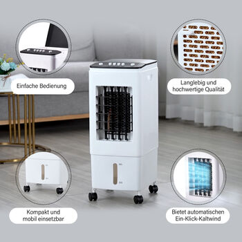 Mobiler Klimaanlagen-Ventilator, schwarz-wei&szlig;