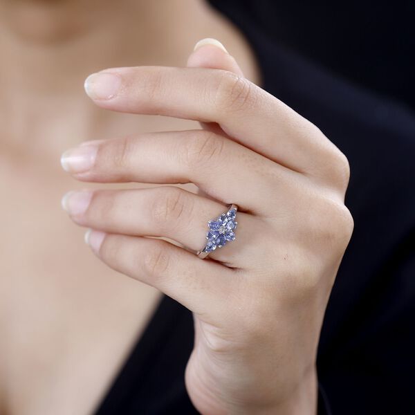 Tansanit und Zirkon Ring - 1,16 ct. image number 3