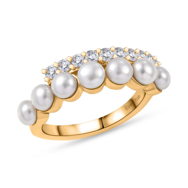 EverTrue S&uuml;&szlig;wasser Perle und Zirkon Ring image number 3