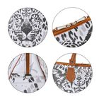 Safari-Tasche mit 100cm Schulterriemen und Leopardenmuster, Schwarz und weiß image number 5