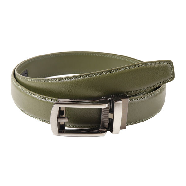 G&uuml;rtel mit Click-System aus echtem Leder, Breite: ca. 3 cm, Gr&uuml;n image number 2