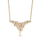 Nat&uuml;rliche, &auml;thiopische Opal-Halskette, ca. 45 cm, 925 Silber Gelbgold Vermeil ca. 3.82 ct