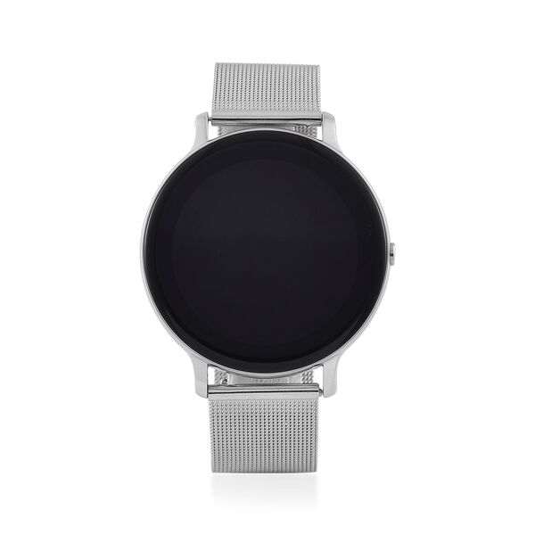 Eleganz Mesh HiWatch Plus, Silber Smartwatch mit Dual-Modus Bluetooth, 1,28 IPS Display und Wassergeschütztes Design image number 4