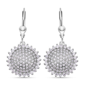 Lustro Stella - wei&szlig;e Zirkonia-Ohrringe, 925 Silber rhodiniert, ca. 2.55 ct