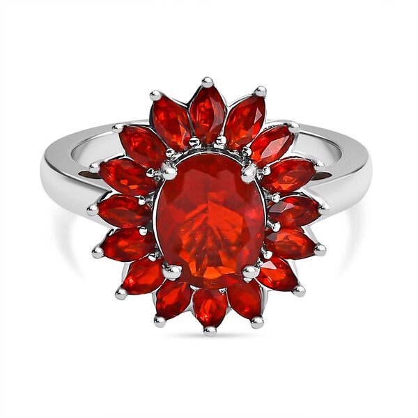 Mexikanischer Kirschfeuer-Opal Ring - 2,09 ct.