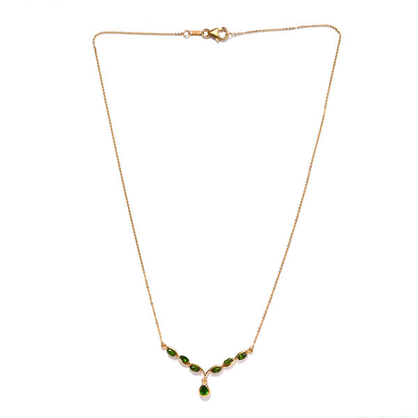 Nat&uuml;rliche Chromdiopsid-Halskette, 45cm - 1,33 ct. image number 3