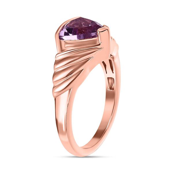 2er Set - Rose De France Amethyst Ring und Ohrstecker im Schmuckset, 925 Silber ros&eacute;vergoldet ca. 3.66 ct image number 4