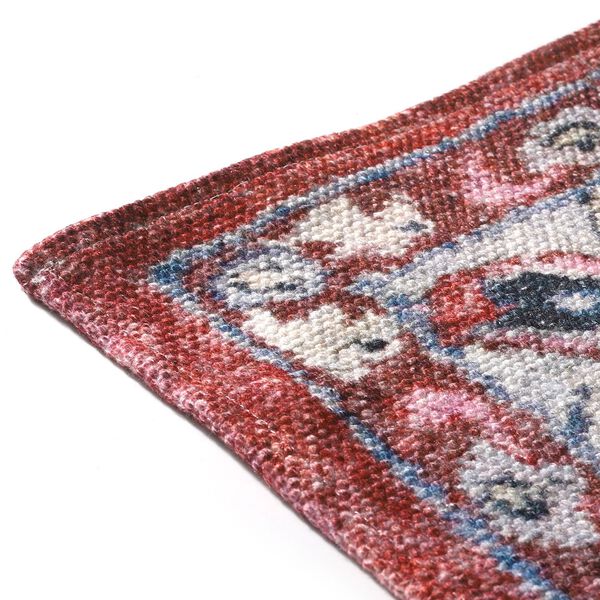 Handgefertigter Digitaldruck-Teppich, rot und weiß image number 6