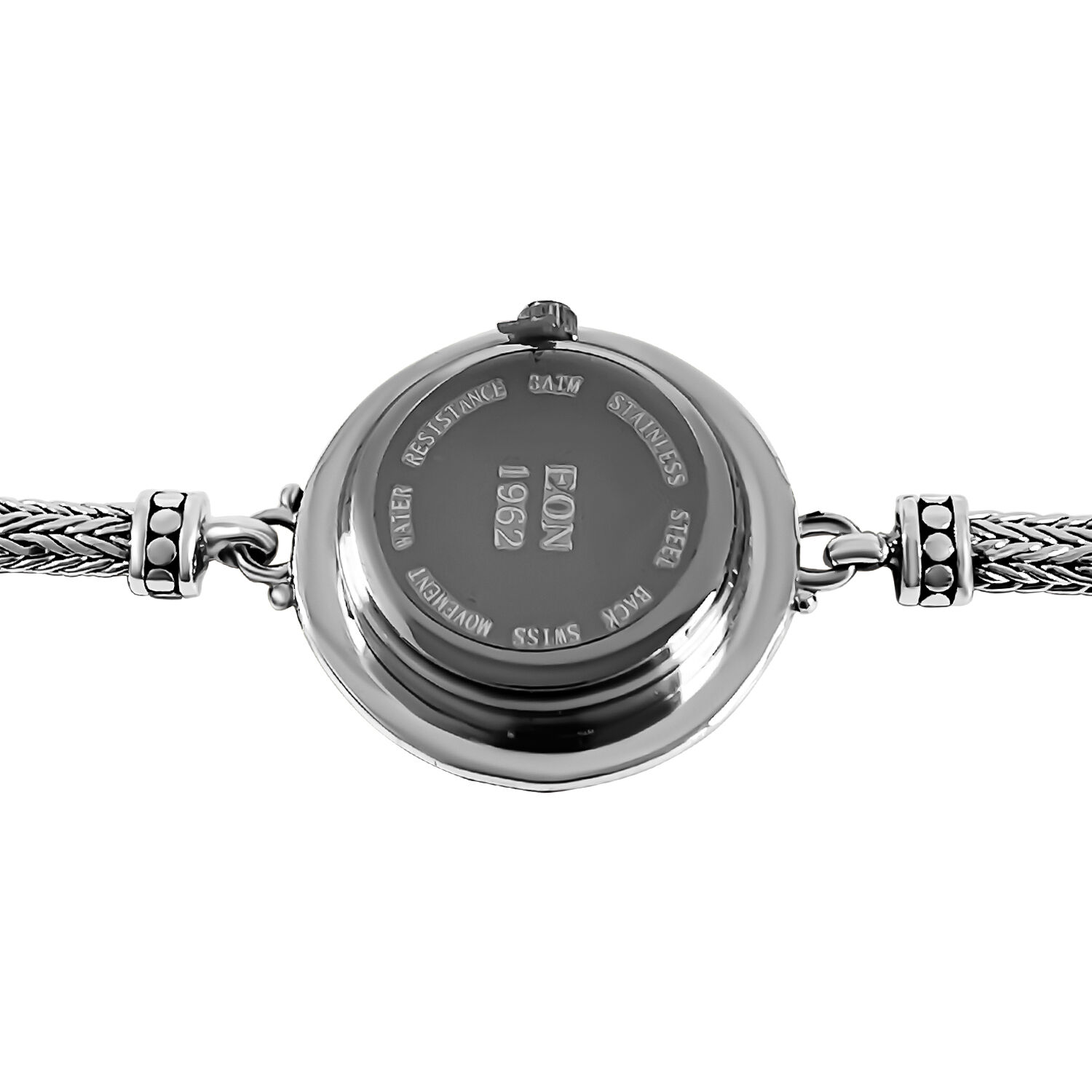 Royal Bali Kollektion EON 1962 schweizerisches Uhrwerk Wasserdichte Uhr 925 Silber 19 cm ca. 22.45g