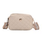 "lifestyle-Color:Off White size/Profile:crossbody bag :wall(exterior); PU;Lining(interior):polyester Pockets(exterior):none;Pockets(interior):none Measurement(cm): 21*13*7.5 cm"