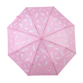 Farbwechsel-Regenschirm, Floral, Rosa