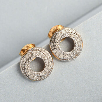 Diamant-Ohrstecker in Silber